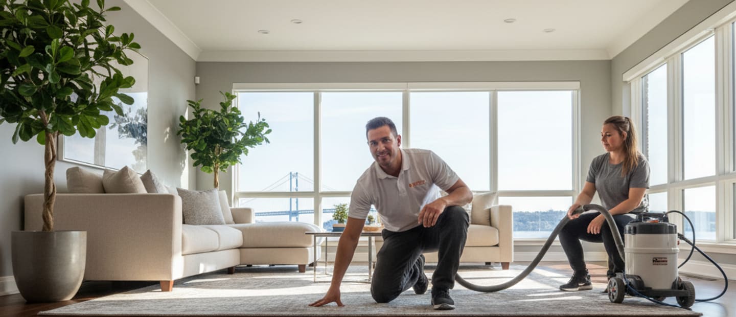 Newly refinished hardwood floor gleaming with a rich finish in a modern Staten Island living room